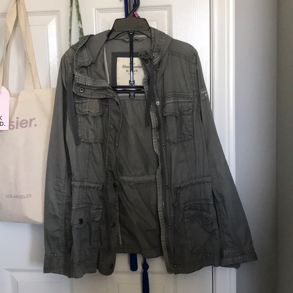 Dark charcoal utility jacket